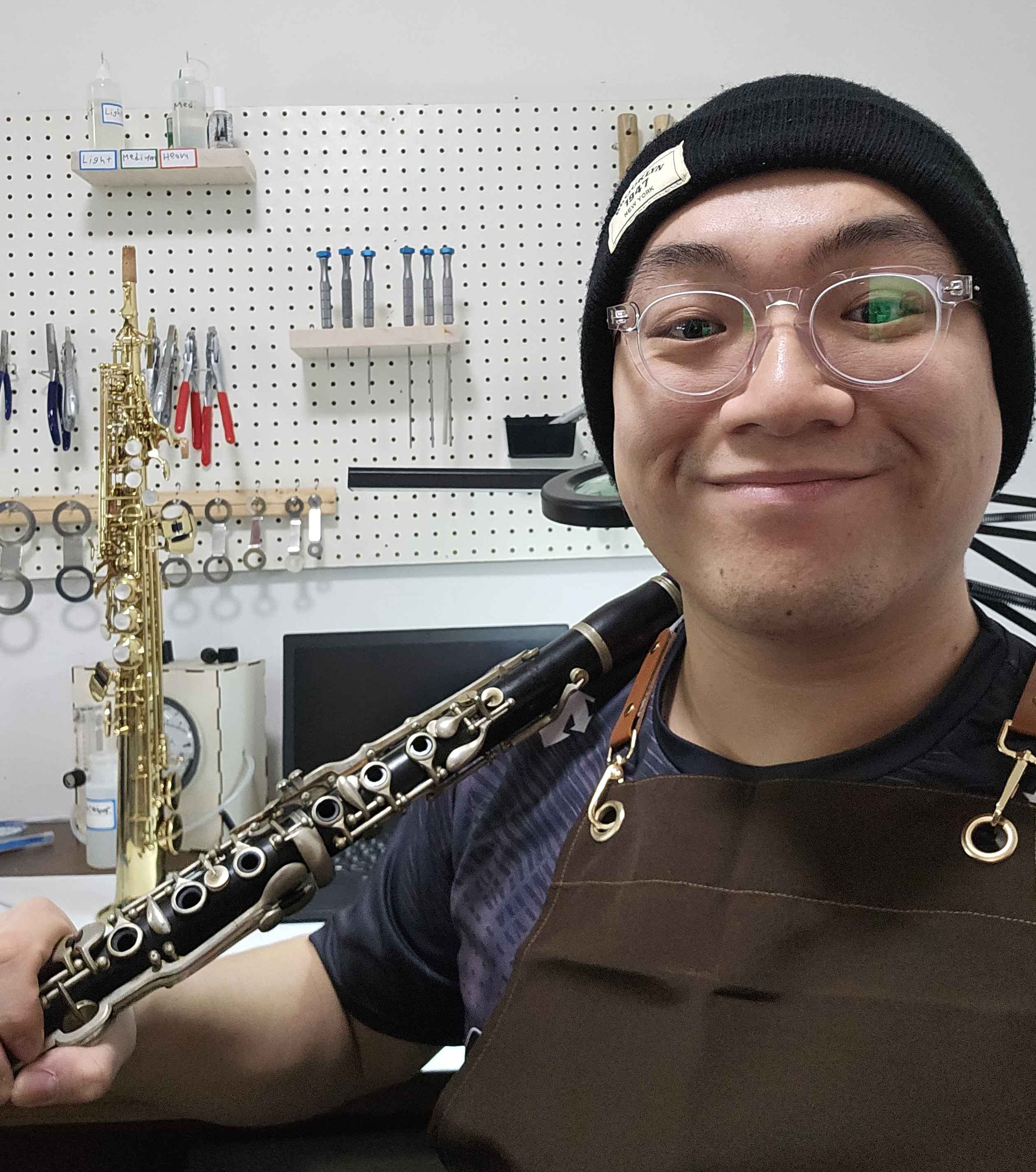 Kevin Ngo, saxophone and clarinet repair technician in Etobicoke Toronto